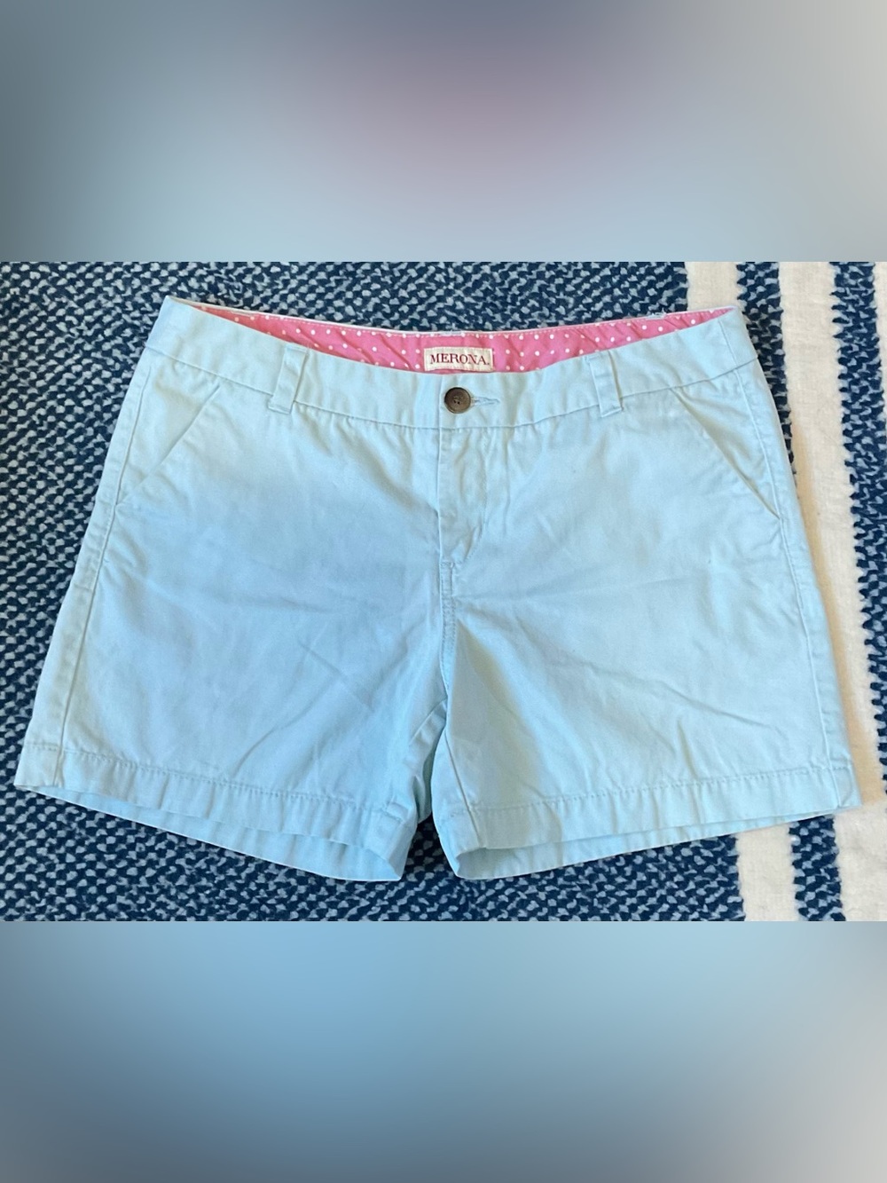 Merona Light Blue Womens Chino Shorts